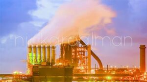 Timelapse of polluting steelworks