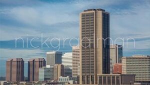 Timelapse of city high-rise buildings in Richmond, Virginia